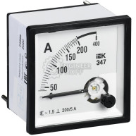 Амперметр IEK Э47 200/5А класс точности 1,5 72х72 мм